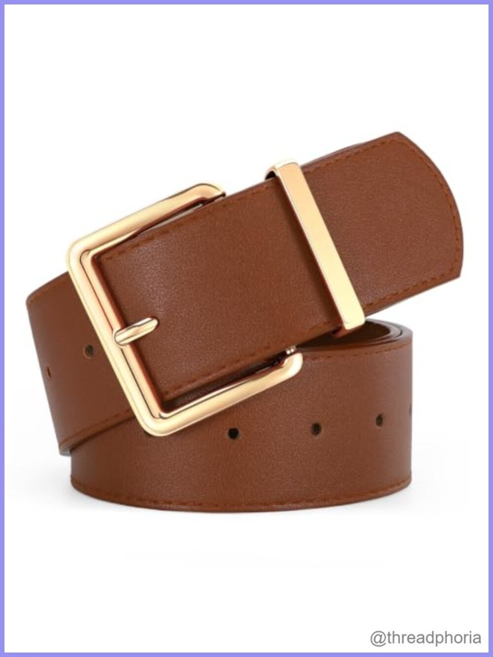 Wide Belt for Women PU Leather Chunky Waist Belt Square Gold Buckle